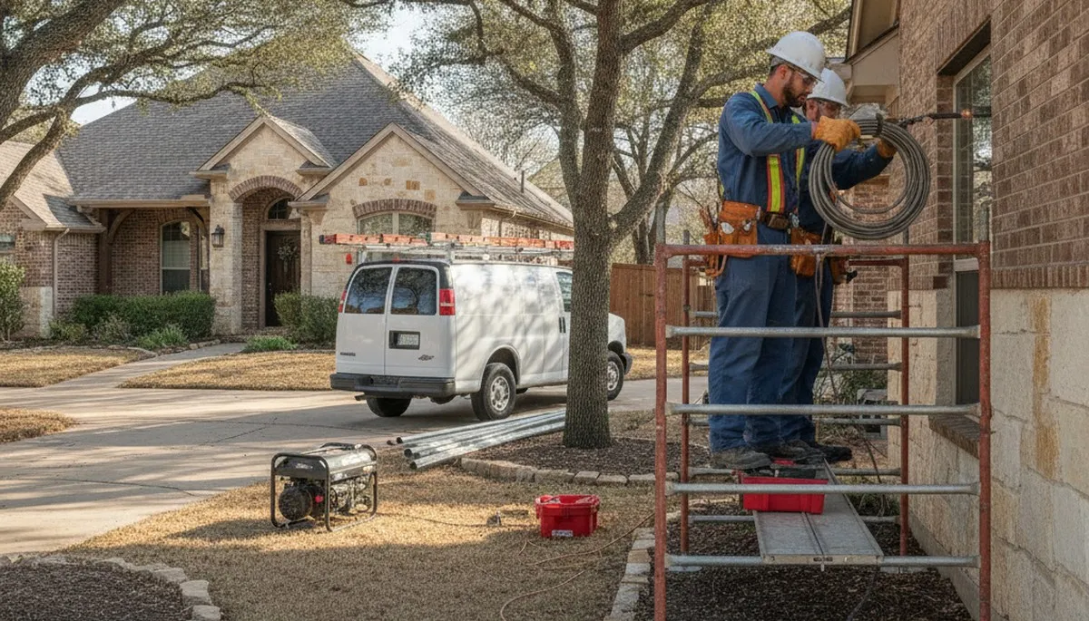 Allen, TX plumber repairing a leak with professional plumbing tools for residential service